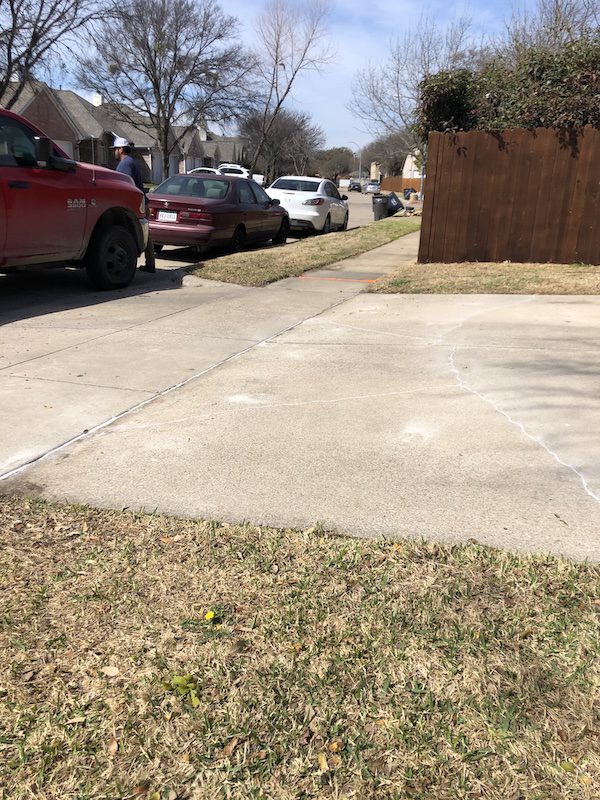 driveway levelling after